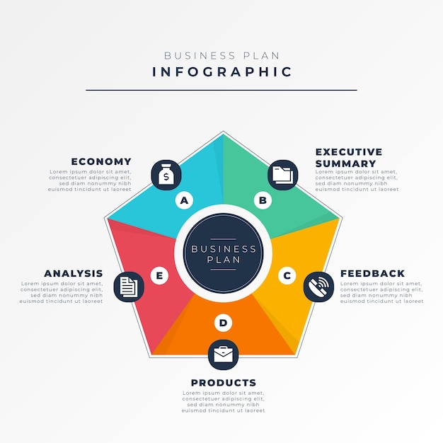 사업 계획 infographic 개념