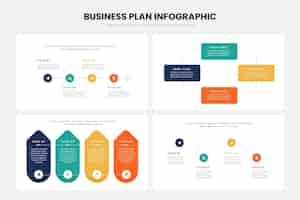 Free vector business plan infographic design