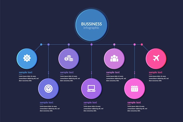 Vettore gratuito modello di business plan infografica