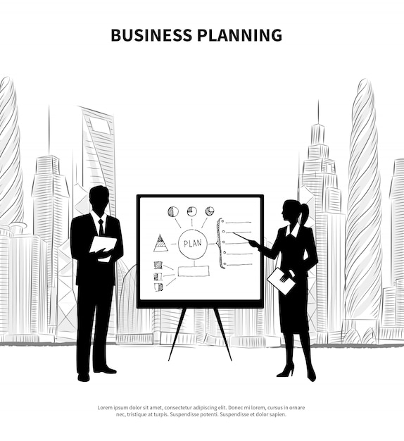 Free vector business plan presentation.