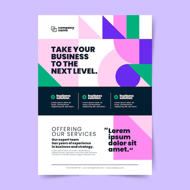 Free vector business poster design template