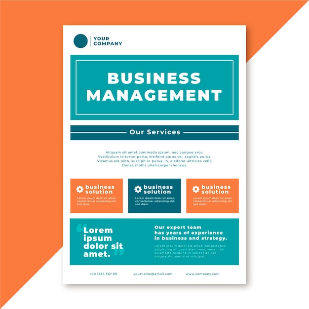 Free vector business poster template