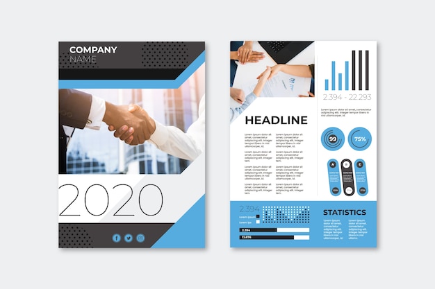 Business presentation flyer template