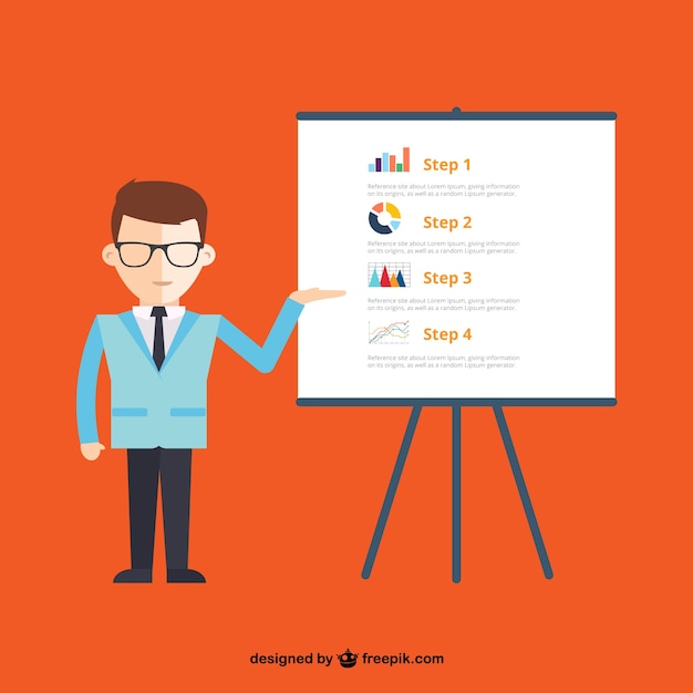 Free vector business presentation infographic