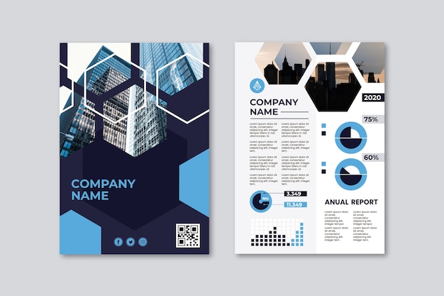 Free vector business presentation poster template