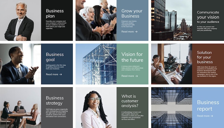 Free Vector business presentation template, company profile