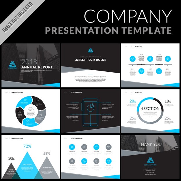 Business presentation template set