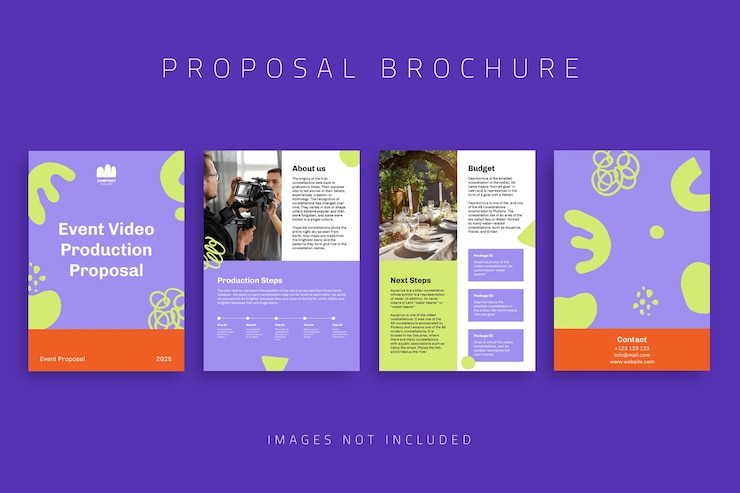 Free Vector business proposal template design