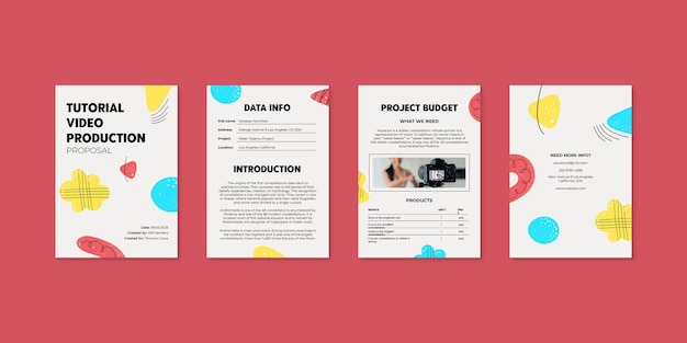 Free vector business proposal template design