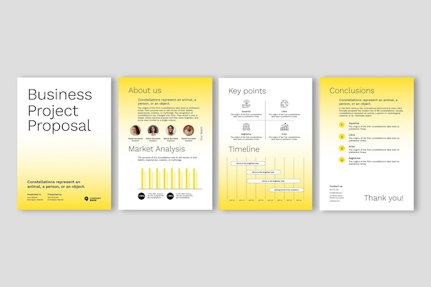 Free vector business proposal template design