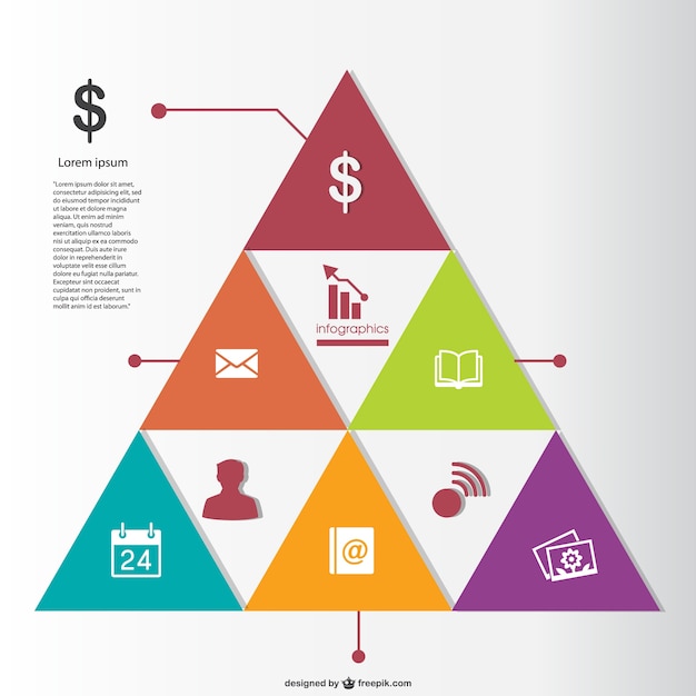 Business pyramid infographic