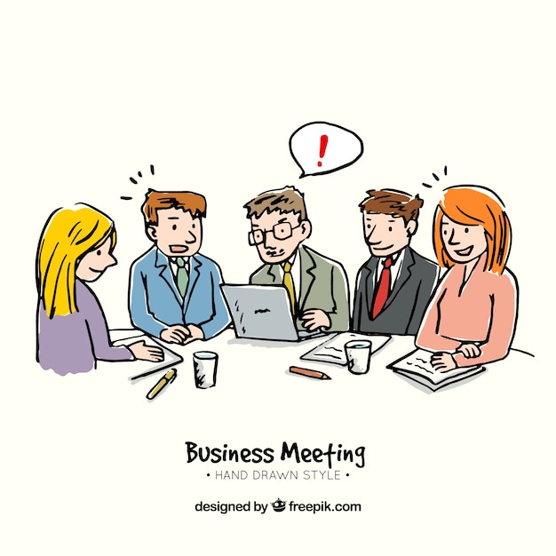 Business scene with co-workers