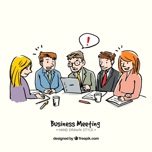 Business scene with co-workers