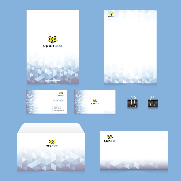 Free Vector business stationery collecti