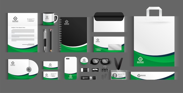 Free vector business stationery professional big set