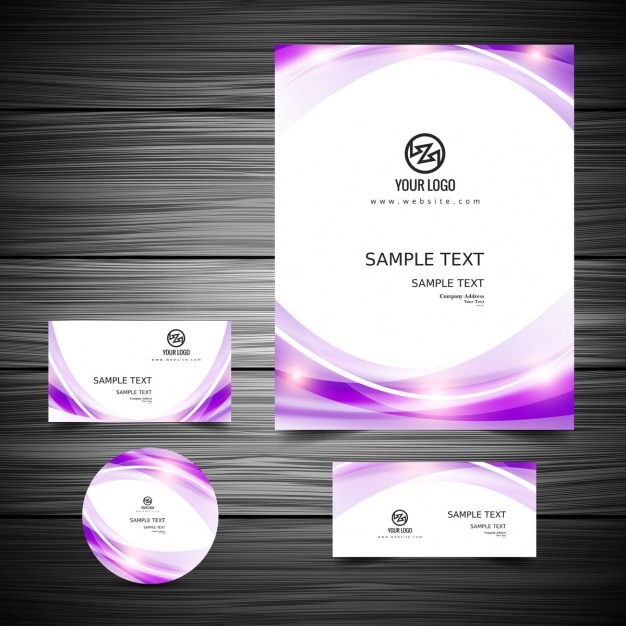 Free vector business stationery set