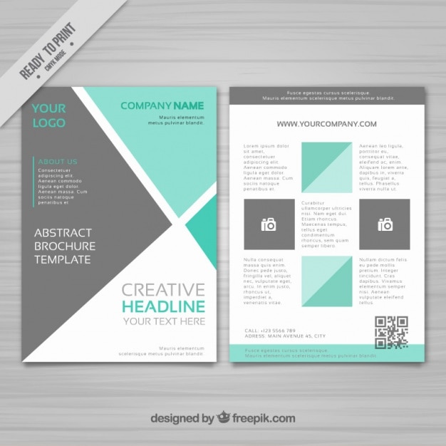 Free Vector business stationery with geometric shapes