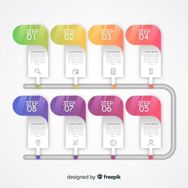 Business steps infographic