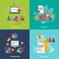 Free vector business strategy design