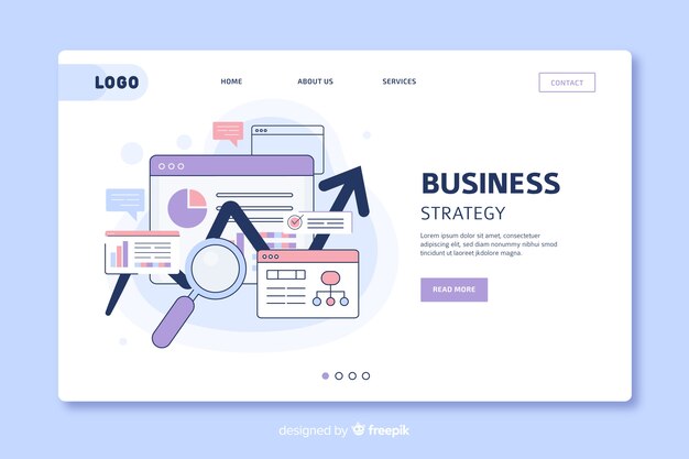 ビジネス戦略のランディングページテンプレート