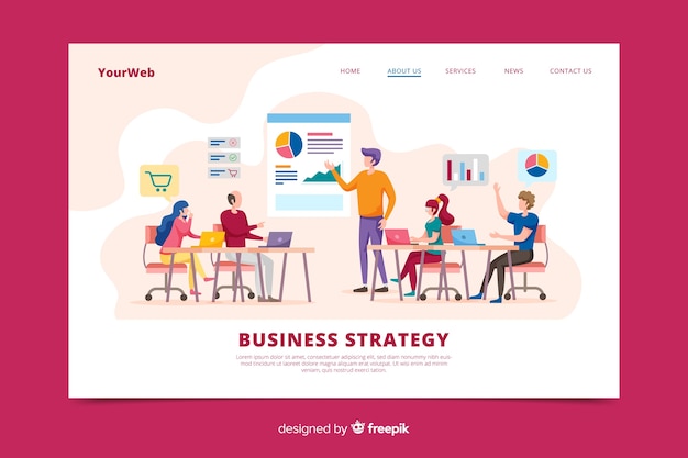 Business strategy landing page