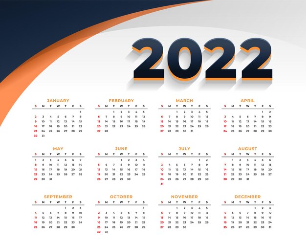 Business style 2022 new year template design