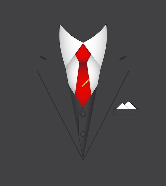 деловой костюм лидер человек концепция векторные иллюстрации
