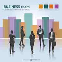 Free vector business team silhouettes