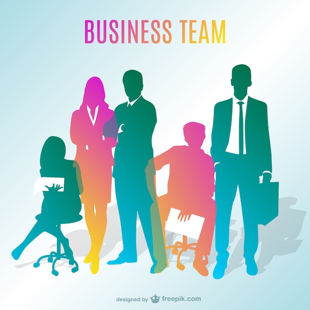 Free vector business team silhouettes