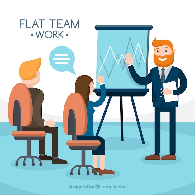 Free vector business teamwork concept