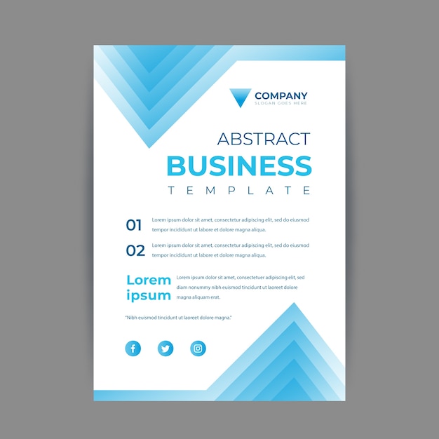 Business template abstract flyer