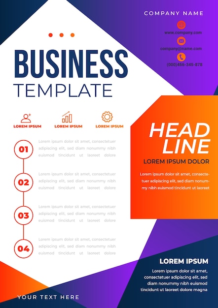 Free vector business template concept