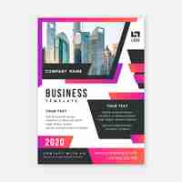 Free vector business template with photo