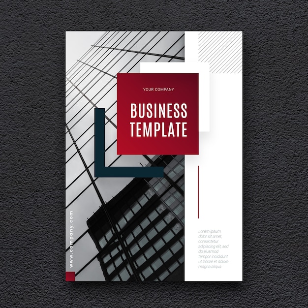 Business template with photo