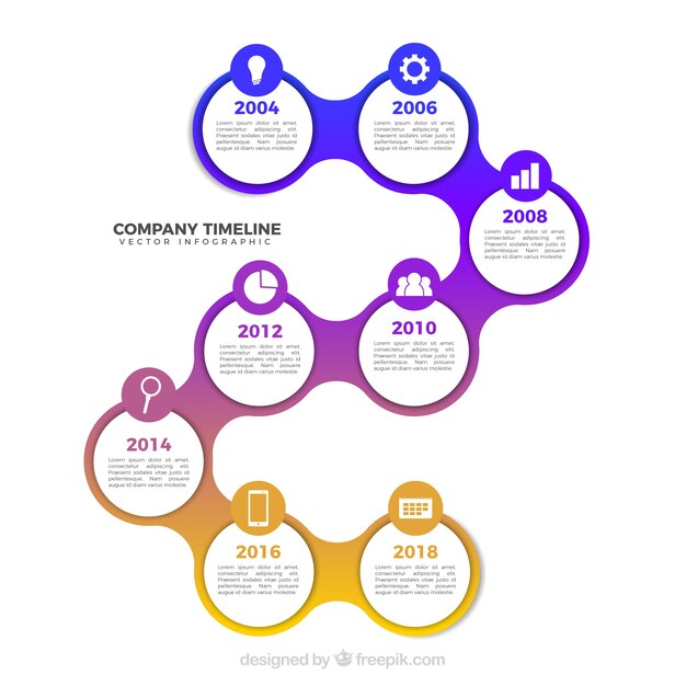 Infographic 스타일 사업 일정 템플릿