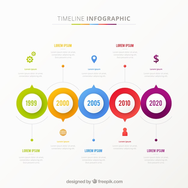 Infographic 스타일 사업 일정 템플릿