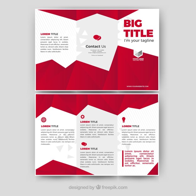 Business trifold in abstract style