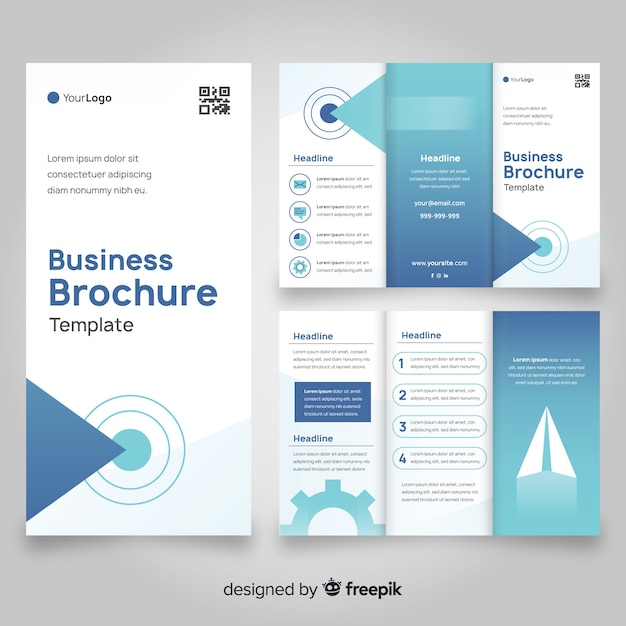 Business trifold brochure template