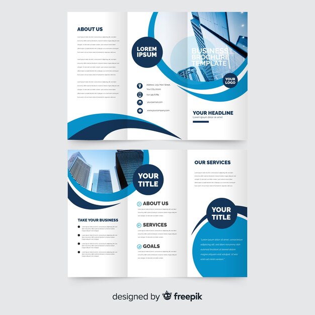 Business trifold brochure template