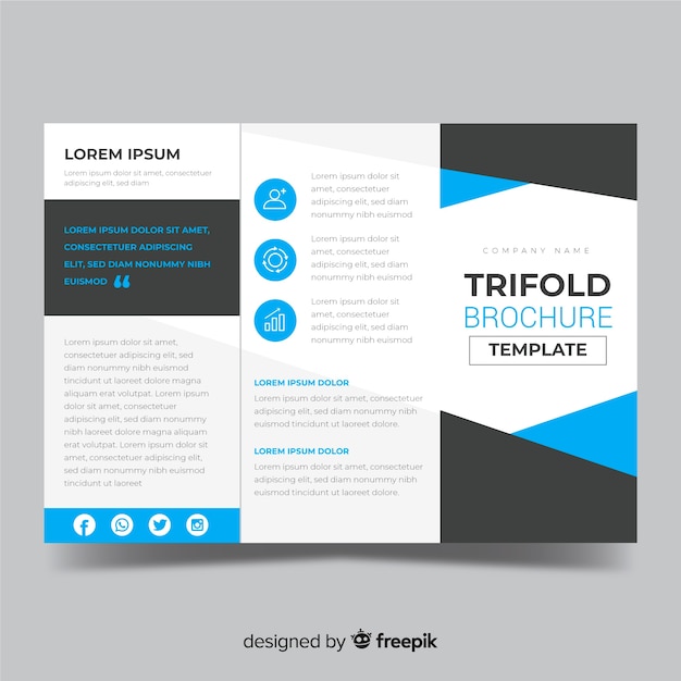 Business trifold brochure template