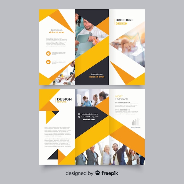 Business trifold brochure