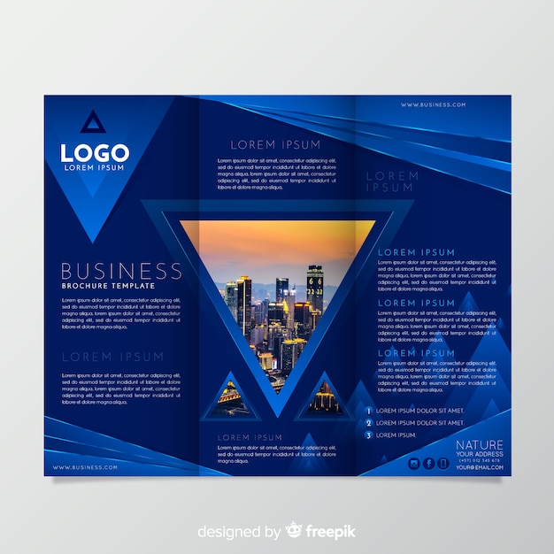 Business trifold brochure