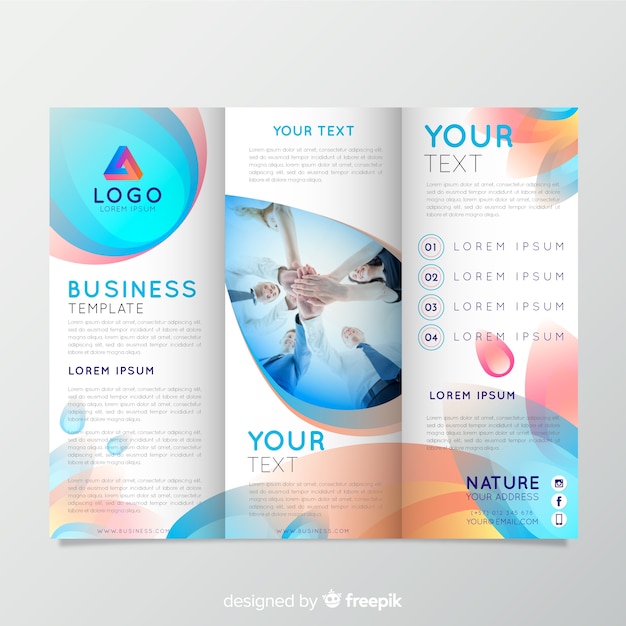 Free vector business trifold brochure