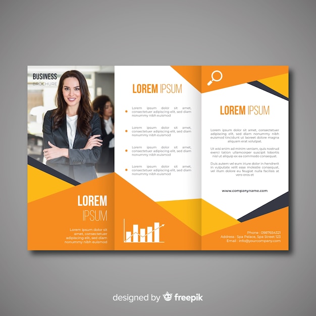 Business trifold brochure