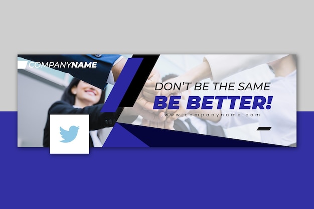 Free vector business twitter header template