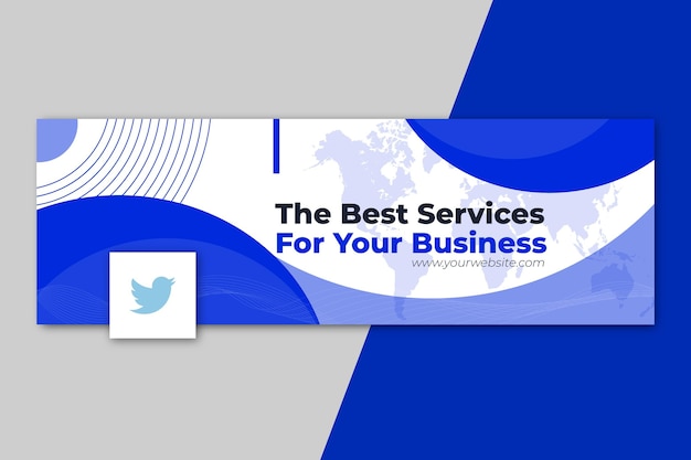 Free vector business twitter header template