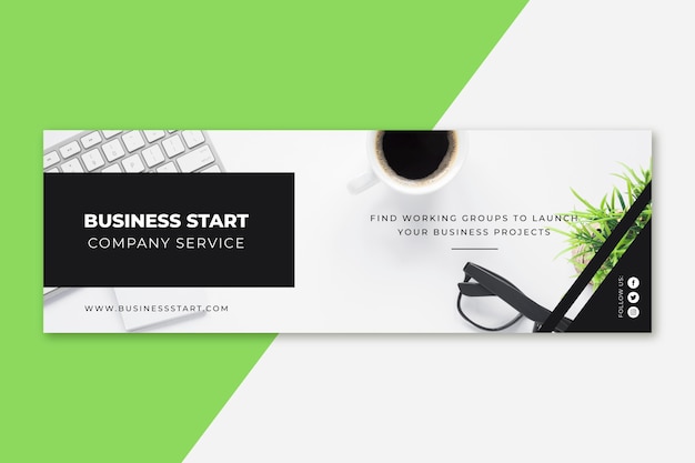 Free vector business twitter header