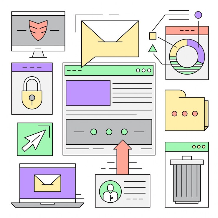 Free Vector business and web elements