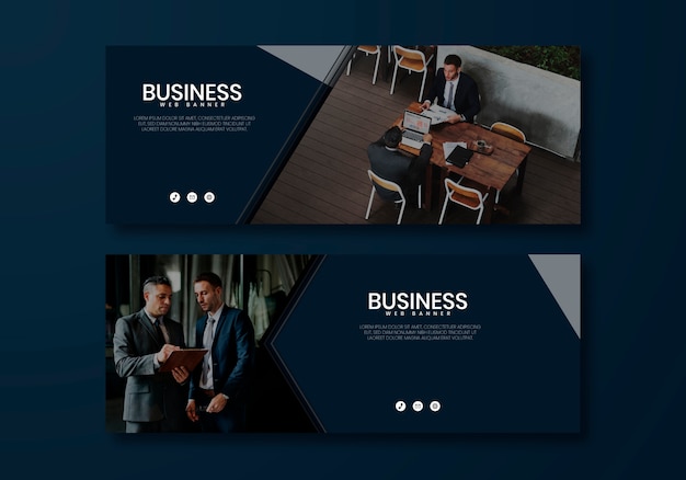 Free vector business web page template