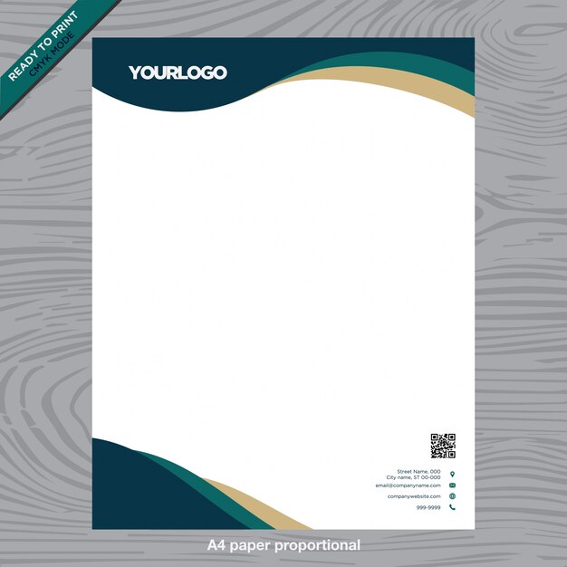 Business white paper with logo